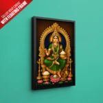 Sacred_Anupama_Devi_goddess_painting_framed_in_black_for_home_decor